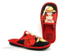 Achat chaussures One Piece Enfant Chausson Pantoufle, vente One Piece LUFFY Rouge - Pantoufle manga