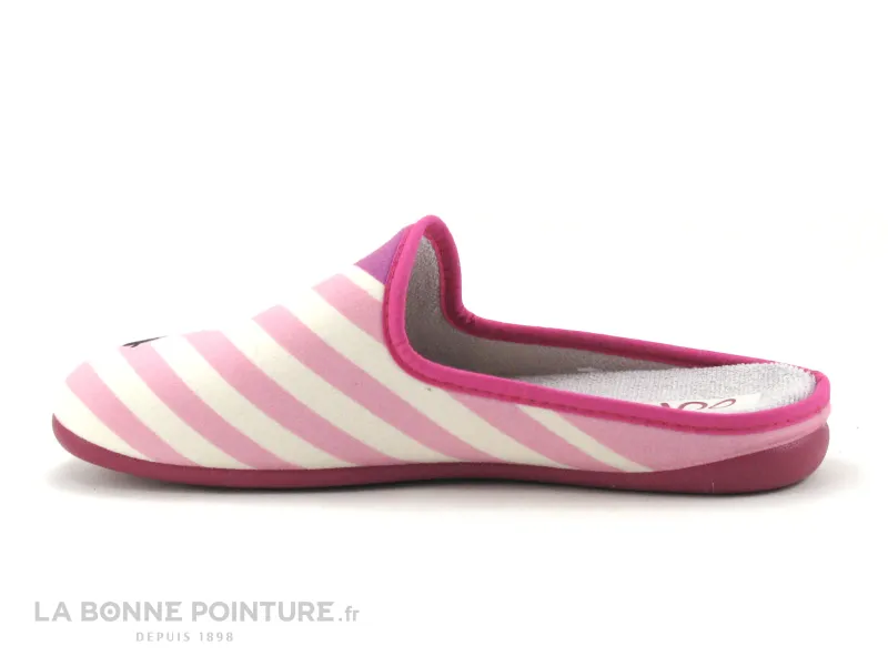 Achat chaussures Ouf ! Femme Pantoufle Chausson, vente Ouf BEINE Fuchsia - Pantoufle mule rose Femme - Chapeau et lunettes