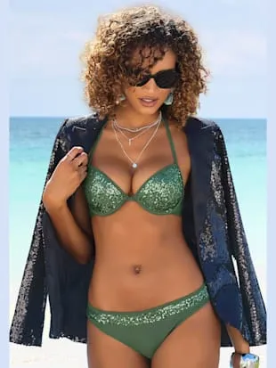 Bikini push-up paillettes pour un look brillant