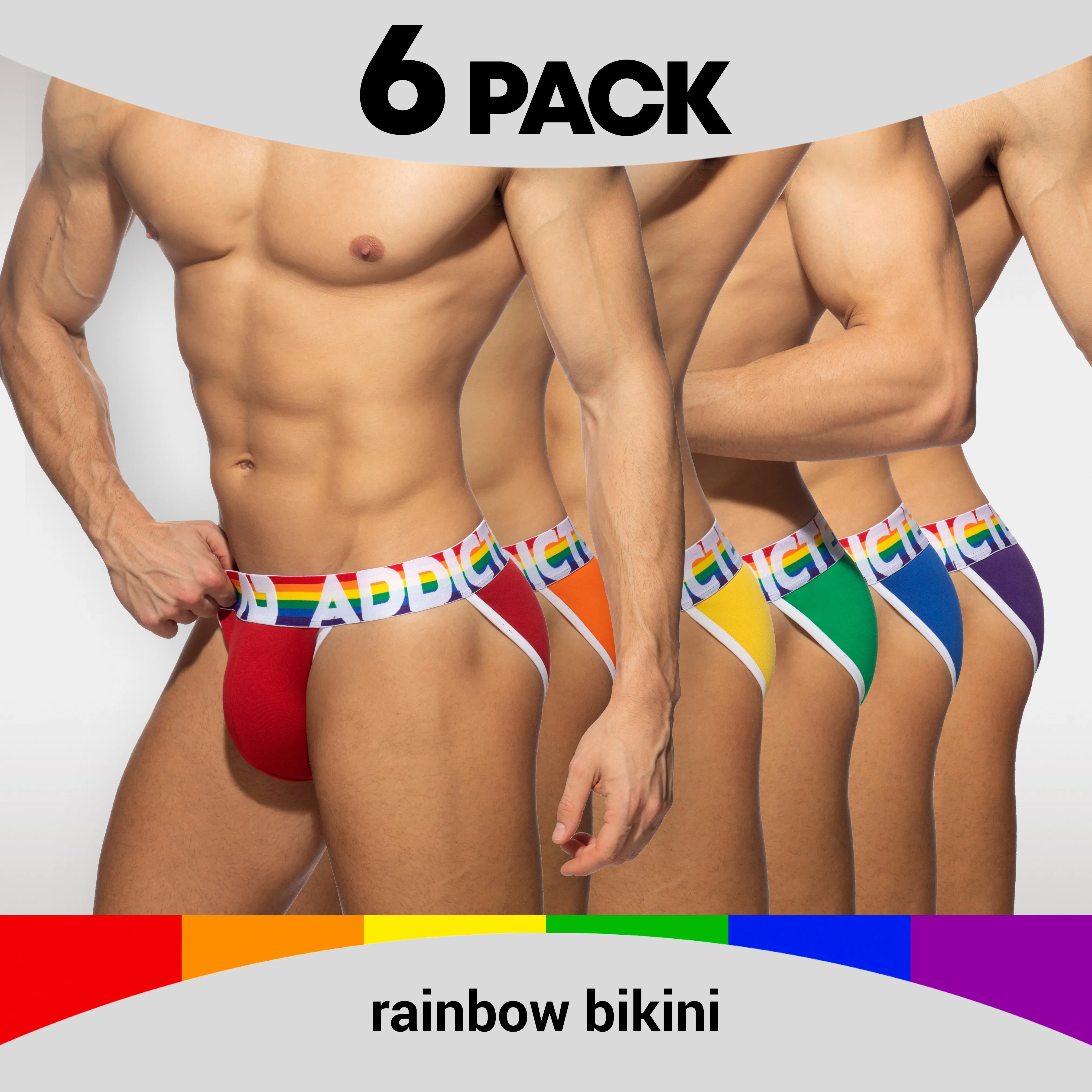 Bikini Rainbow - Lot de 6 - ADDICTED : vente slips et bandeaux pour...