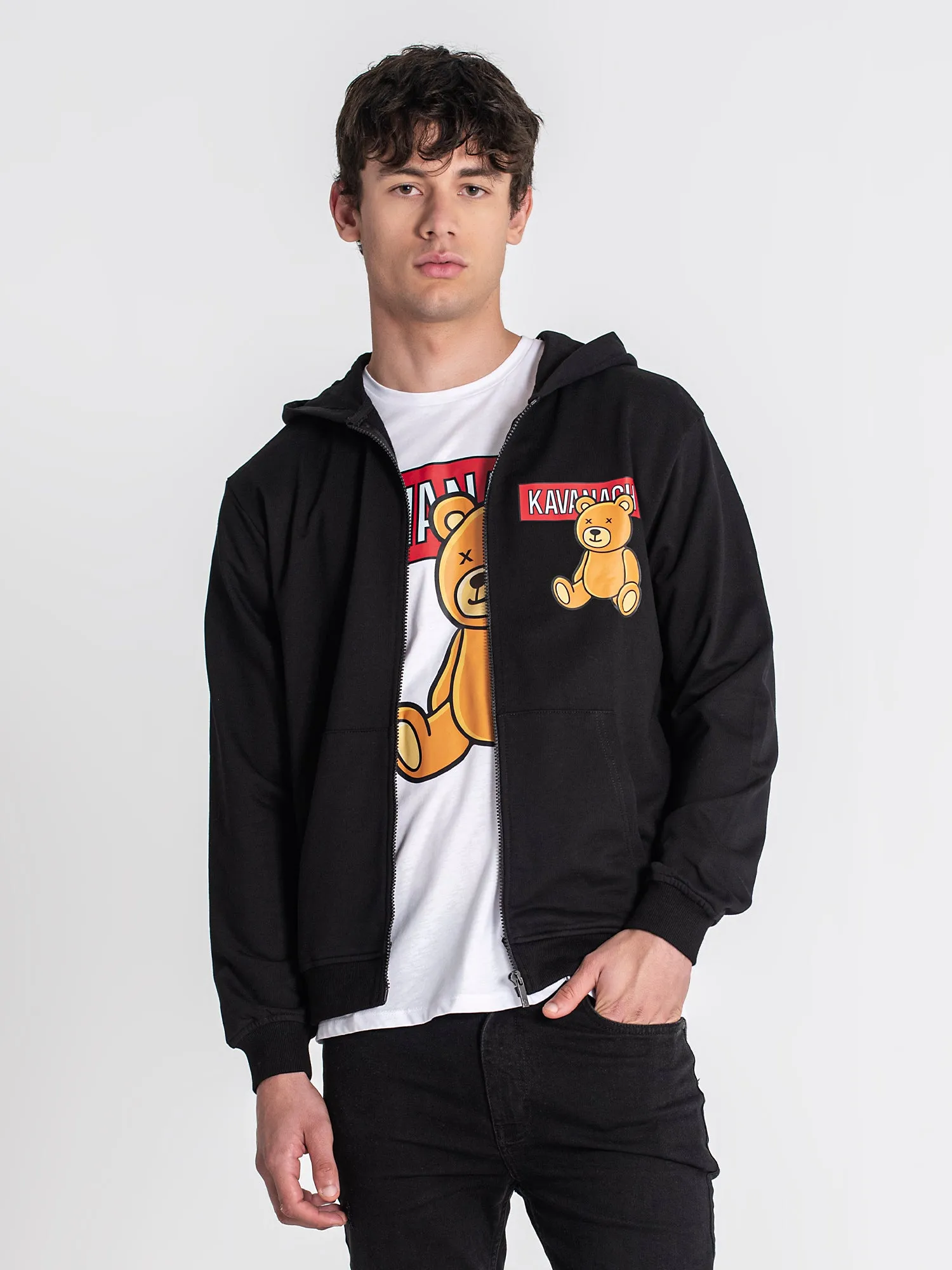 Black Bear Alert Hoodie Jacket