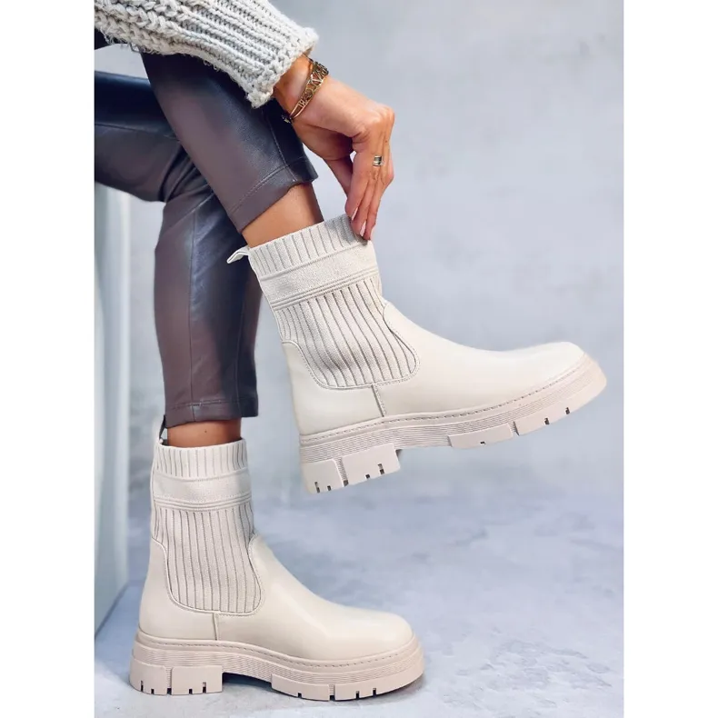Bottines à tige souple Demus Beige