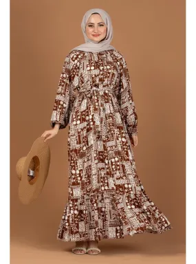 Brown - Modest Dress