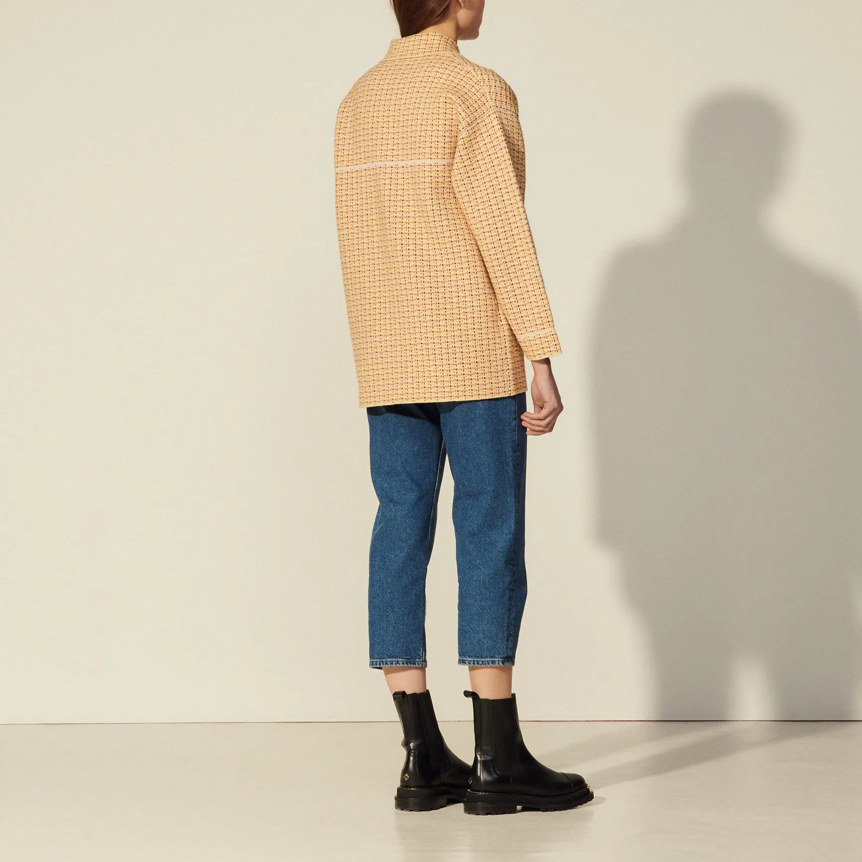 Cardicoat esprit surchemise en tweed