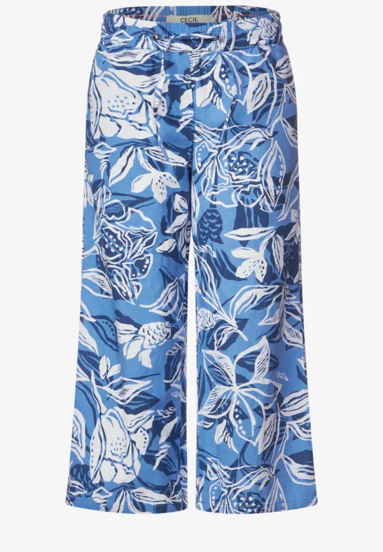 CECIL Pantalon en lin coupe ample 