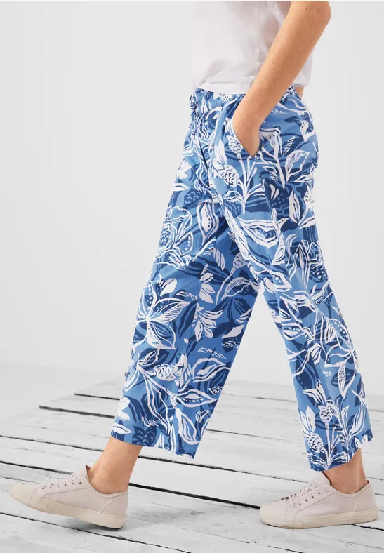 CECIL Pantalon en lin coupe ample 