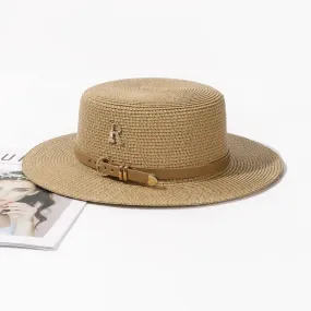 Chapeau de paille avec ceinture