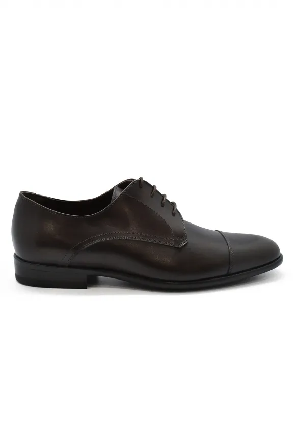 Chaussures de luxe pour homme - Chaussures à lacets en cuir marron