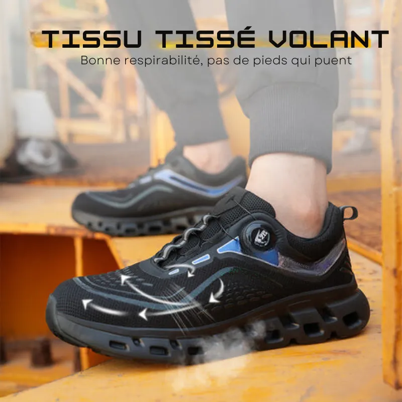 Chaussures de sécurité ultralégères et résistantes à l'usure avec embout en acier-boucle pivotante-1117