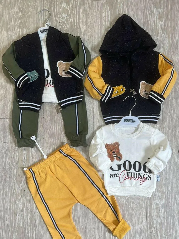 Ensemble 3 pièces pantalon jogging NONO pour bébé garon de 6 mois à 18 mois