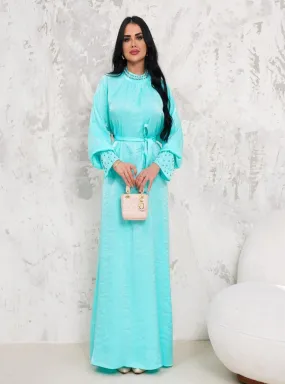 Green - Modest Evening Dress