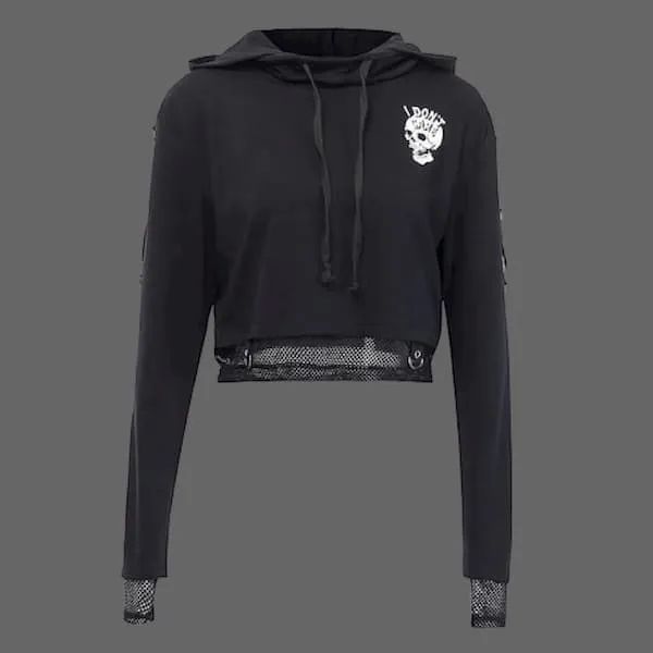 Hoodie Tête de mort don't care