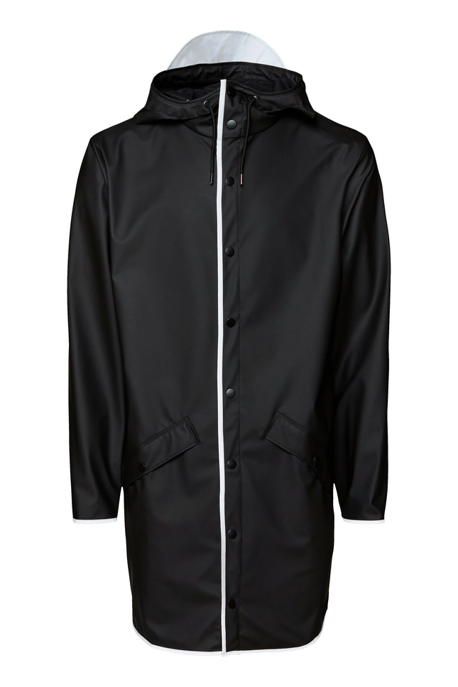 Imperméable RAINS Unisex Long Jacket Reflective Noir Reflective