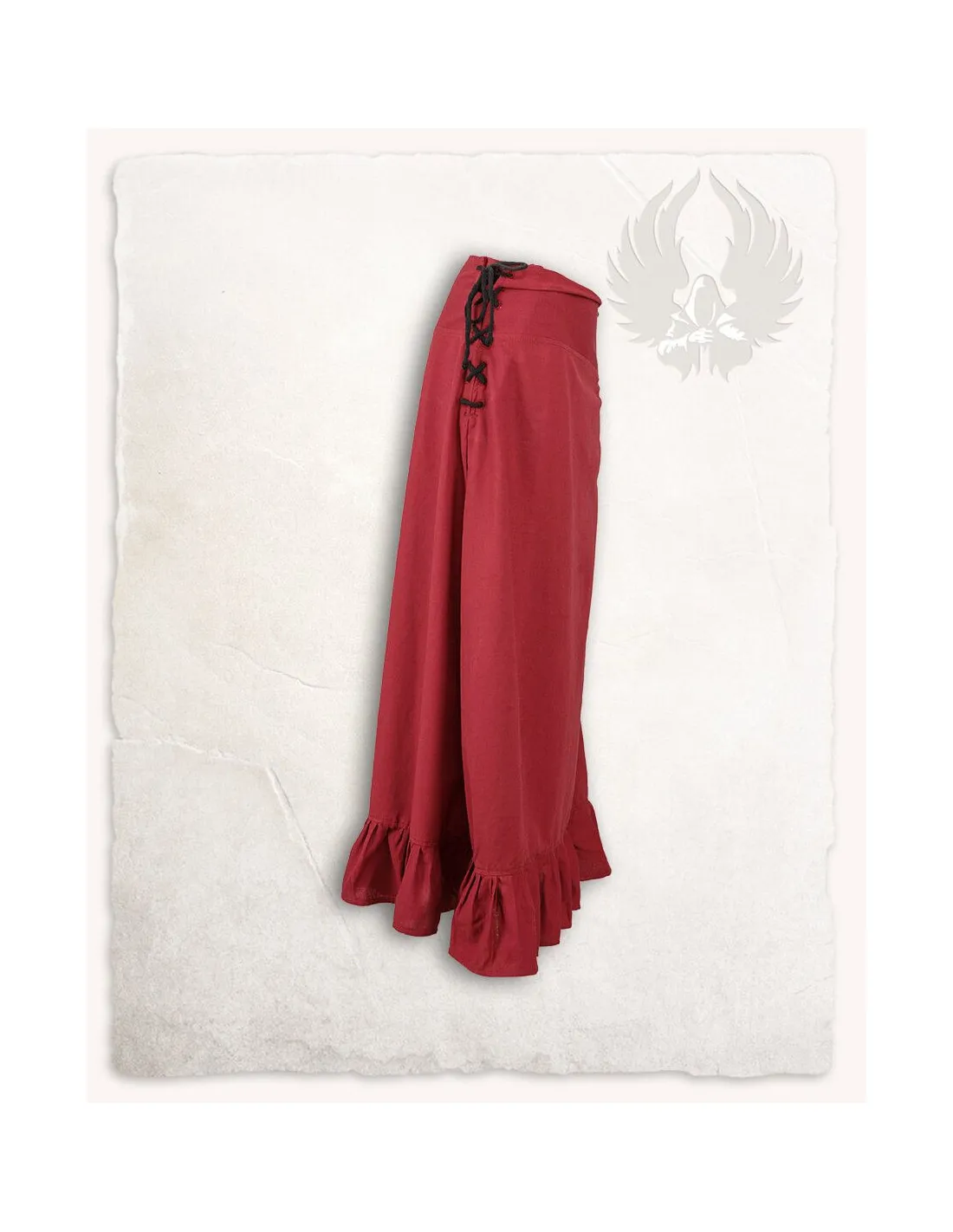 Jupe médiévale en coton Nelly de couleur bordeaux ⚔️ Boutique Épées