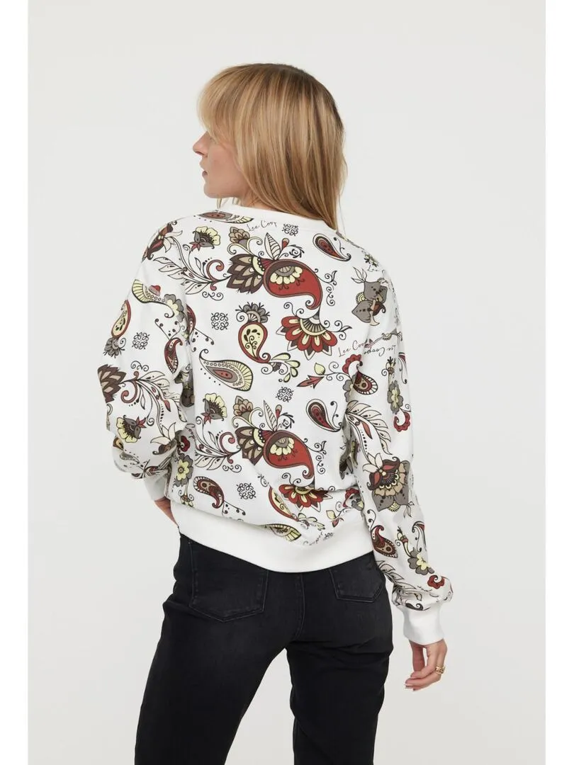 Lee Cooper - Sweatshirt manches longues coton regular EKACI - Beige
