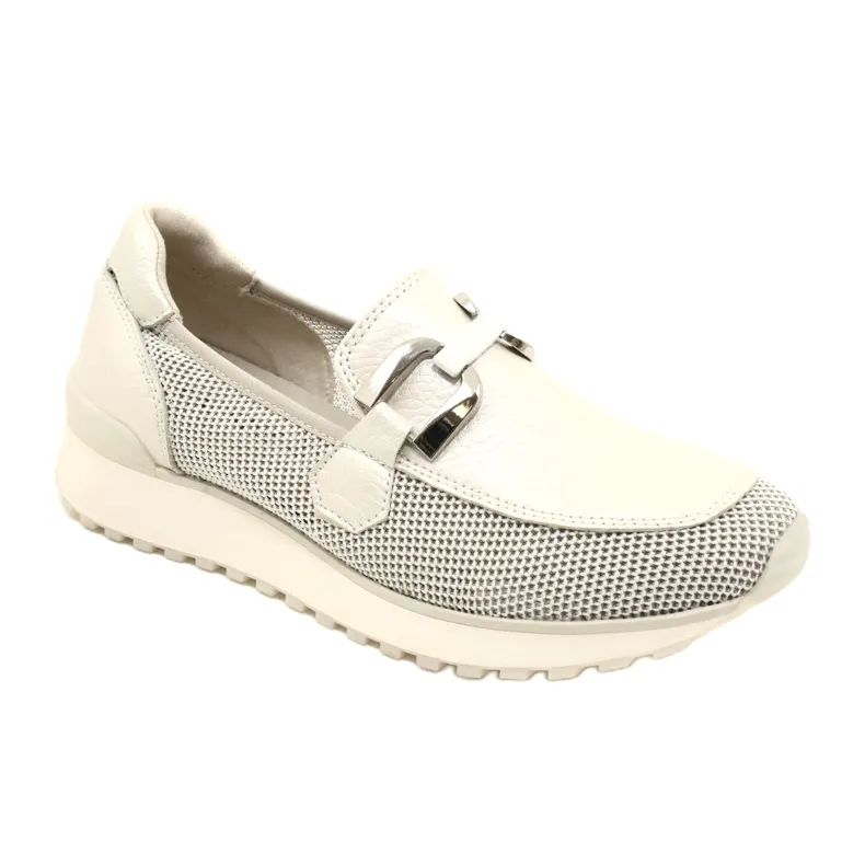 Mocassin CAPRICE 9-24502-20 132 PEARL COMB blanche