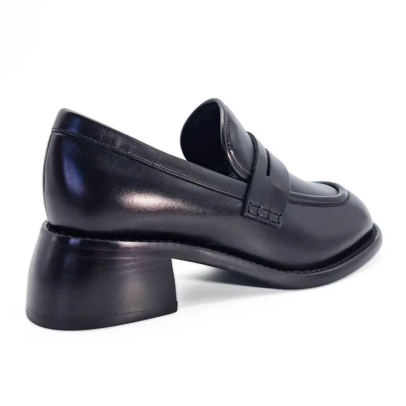 Mocassin femme en cuir noir ANAÏS 50 - Free Lance - Scarpe