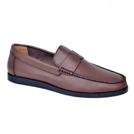 Mocassin Marron Clair Homme - Élégance Simple - CDV1642