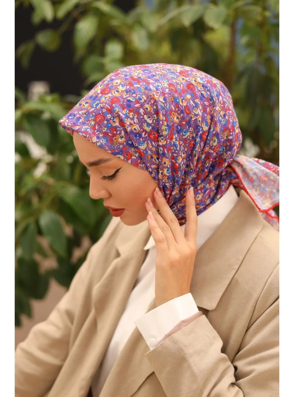 Multi Color - Floral - Scarf