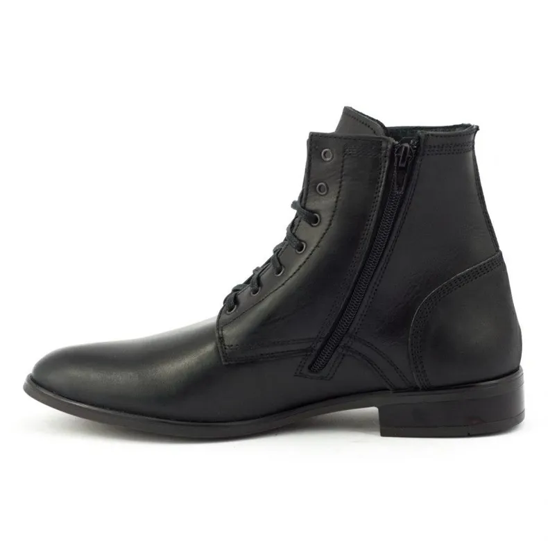 Olivier Bottines Chelsea en cuir pour hommes 287D Św noir le noir