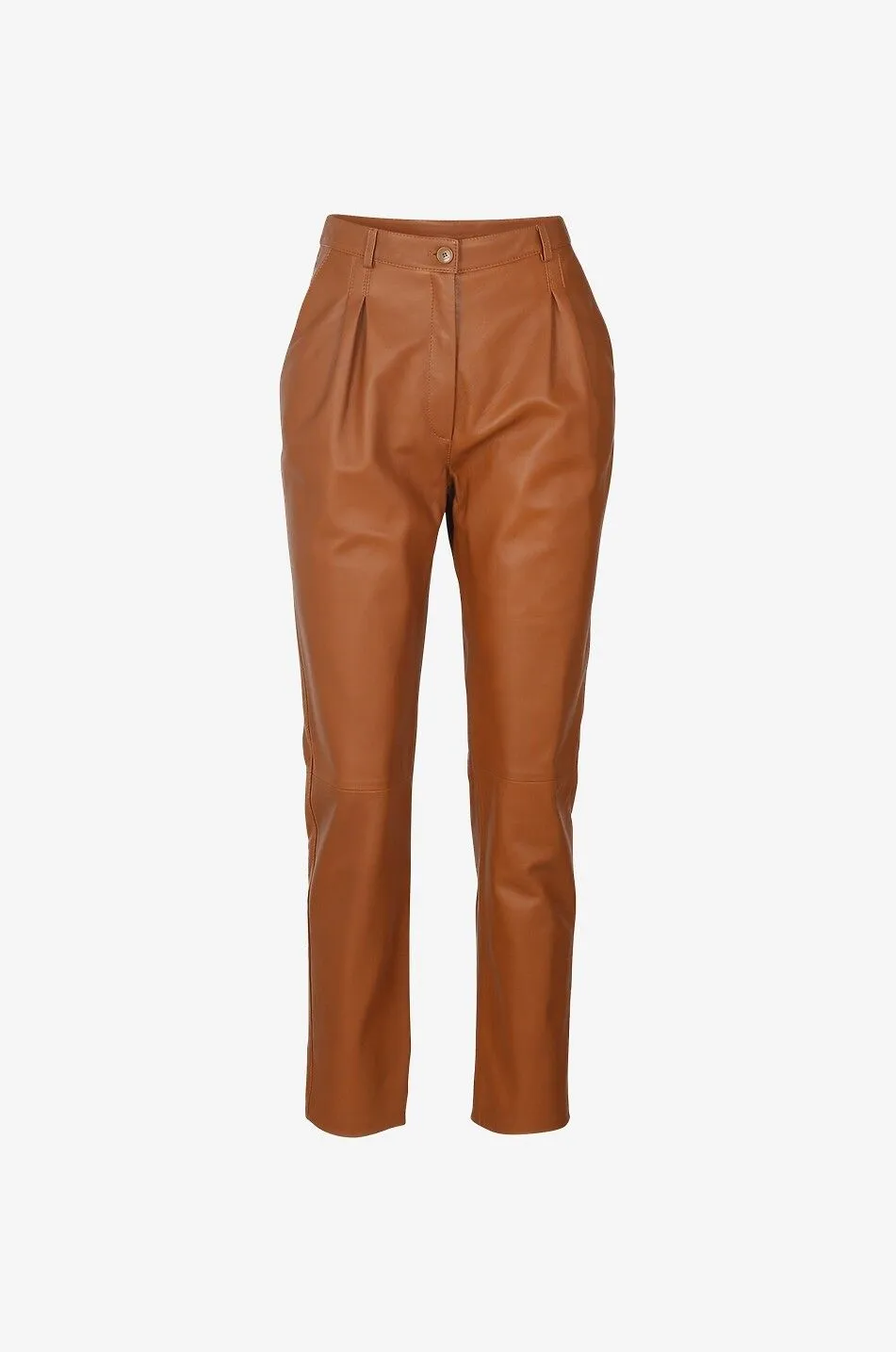 Pantalon à pinces en cuir Procida