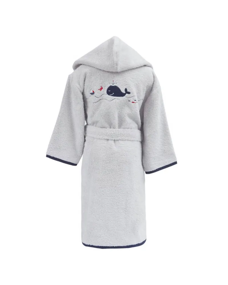 Peignoir de bain glacier avec baleine bleue personnalisé