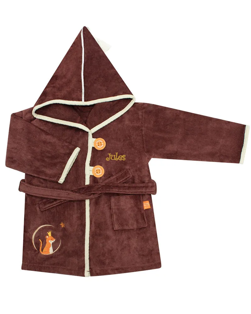 Peignoir de bain personnalisé - Tigre chocolat (2 tailles)