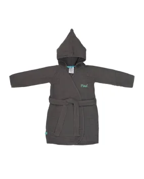 Peignoir en mousseline personnalisé - Anthracite