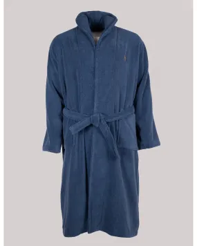 Peignoir en éponge Ralph Lauren grande taille bleu - Size-factory