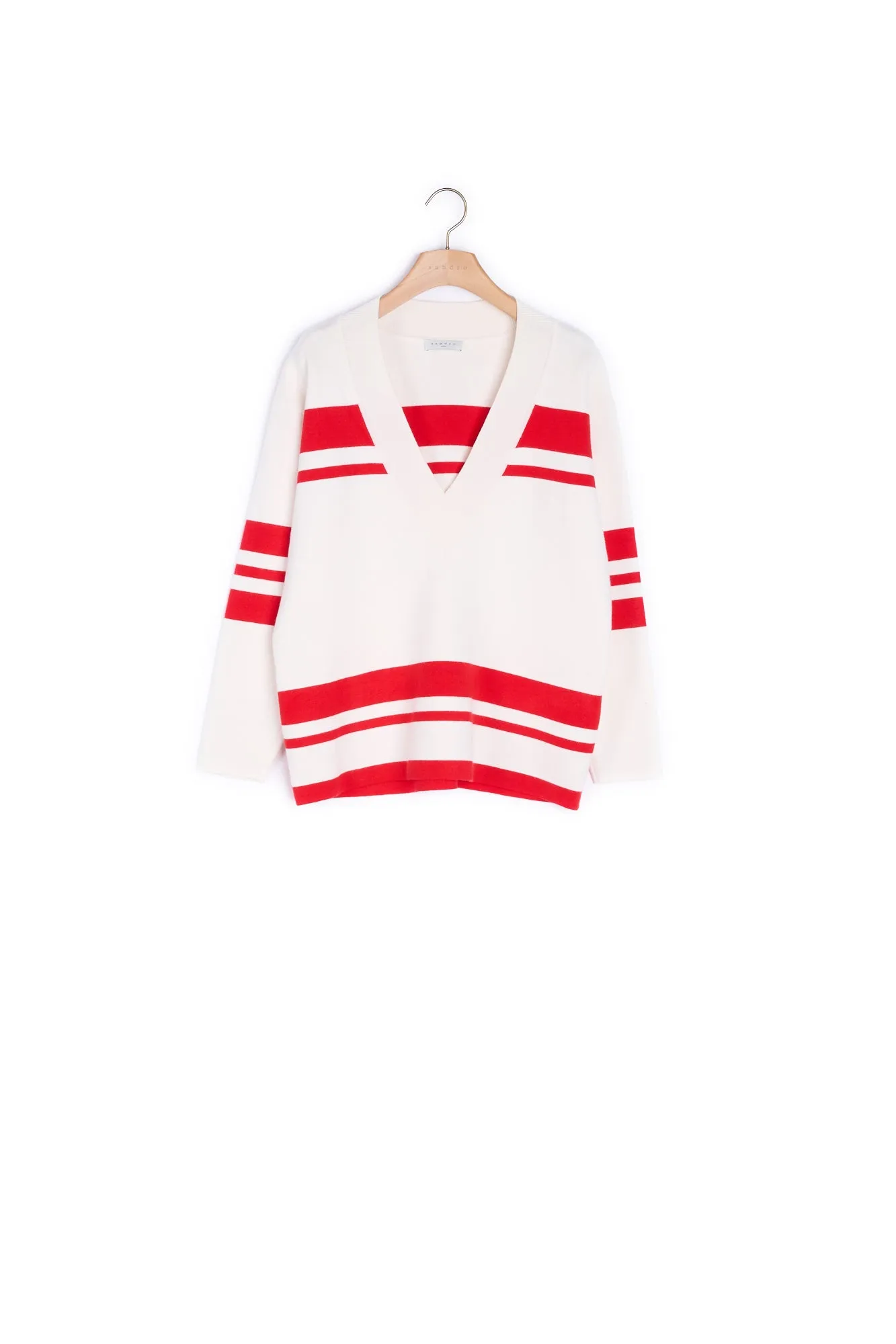 PULL COL V BICOLORE