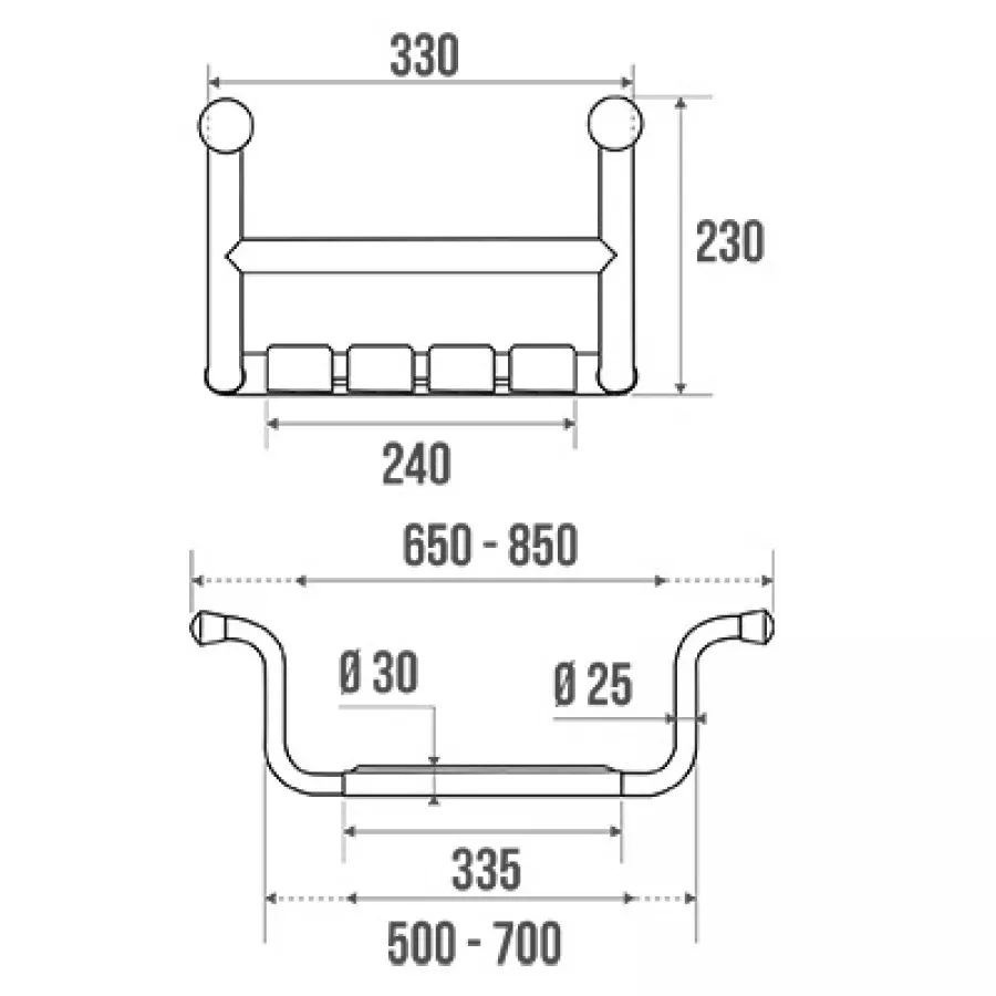 Siège de baignoire transformable en tabouret - Pellet 047620