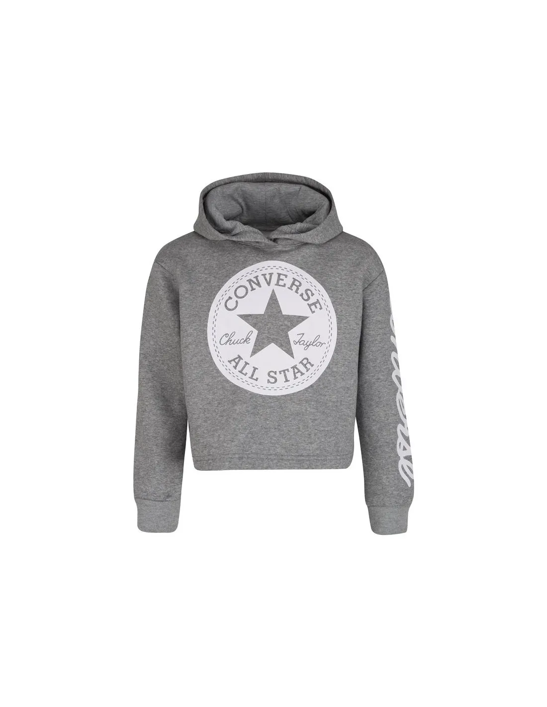 Sweatshirt Converse Chuck Patch Crop G Grey