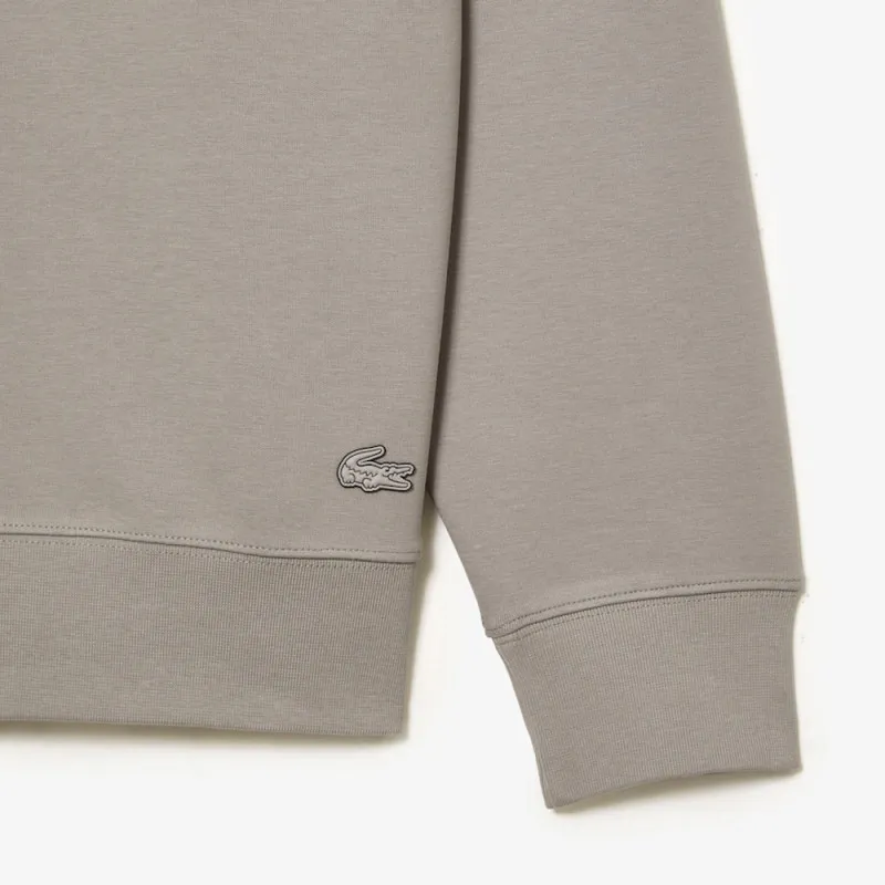 SWEATSHIRT LACOSTE LOOSE FIT GRIS AVEC MARQUAGES SUR LE DEVANT
