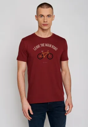 T-shirt Bike Leave Road burgundy Taille XXL