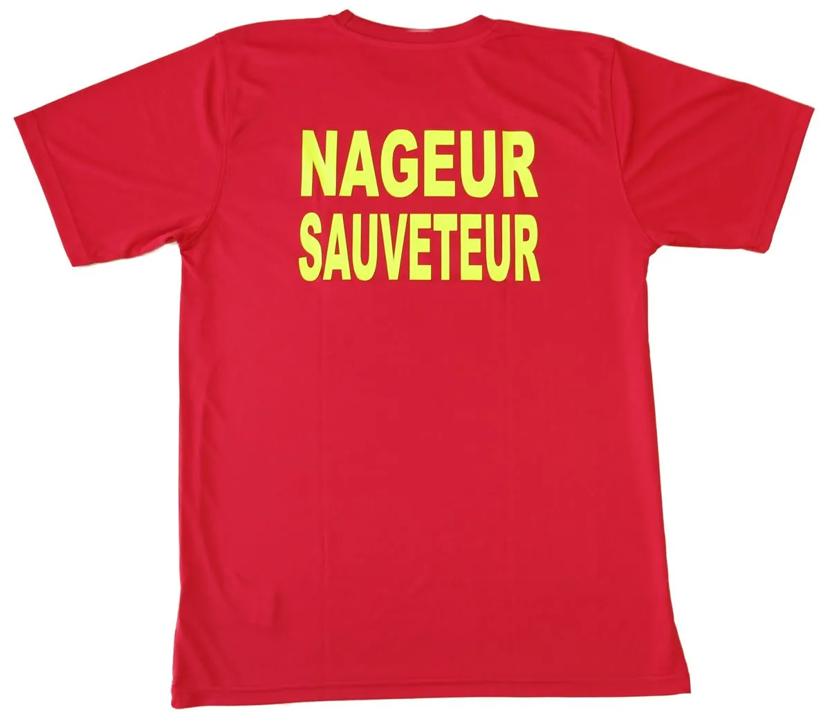 T-shirt HOMME respirant rouge - NAGEUR SAUVETEUR 