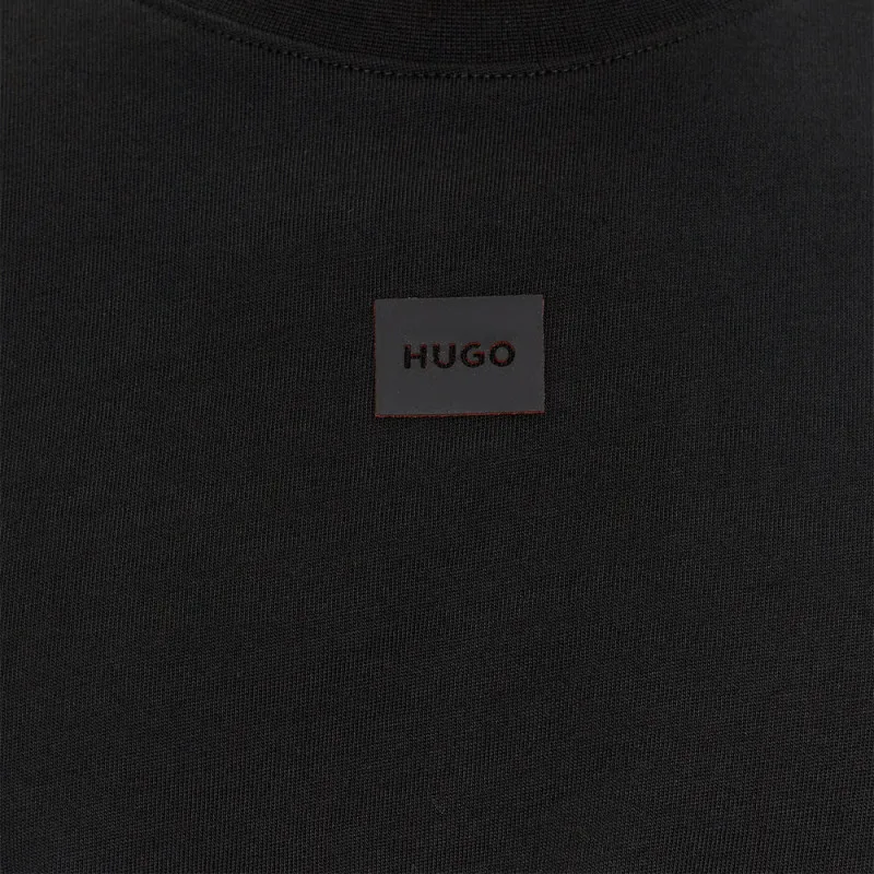 T-SHIRT NOIR MANCHES COURTES HUGO AVEC LOGO DIRAGOLINO_H