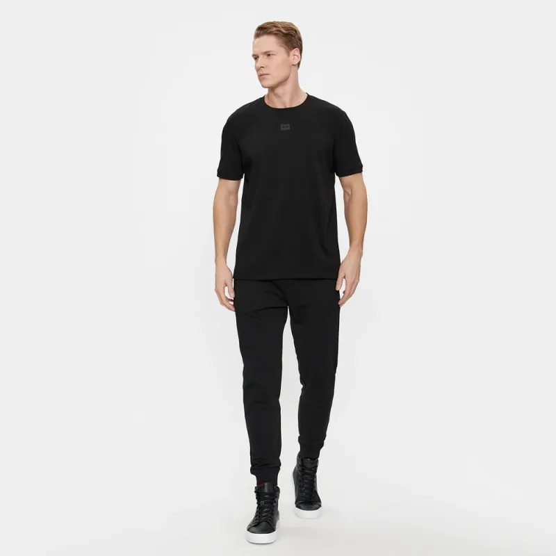 T-SHIRT NOIR MANCHES COURTES HUGO AVEC LOGO DIRAGOLINO_H