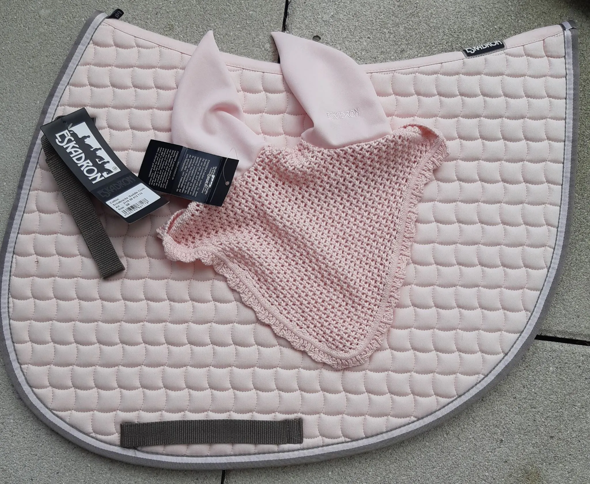 Tapis GOUTTE Cotton et bonnet Eskadron - Rose poudré