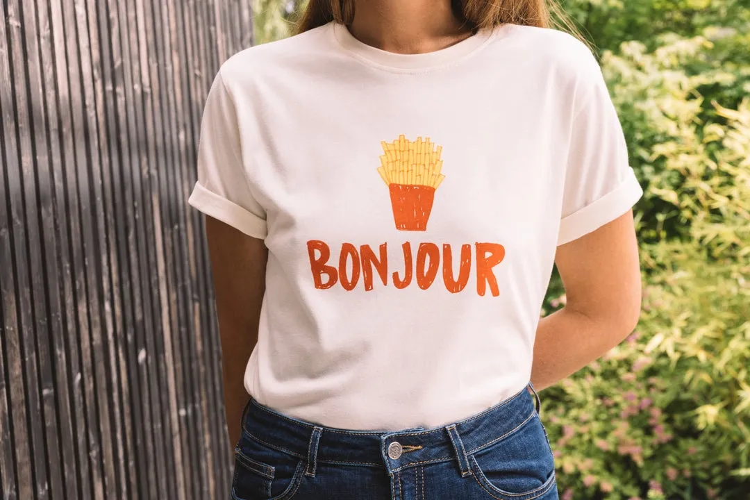 Tee-shirt Bree Bonjour écru