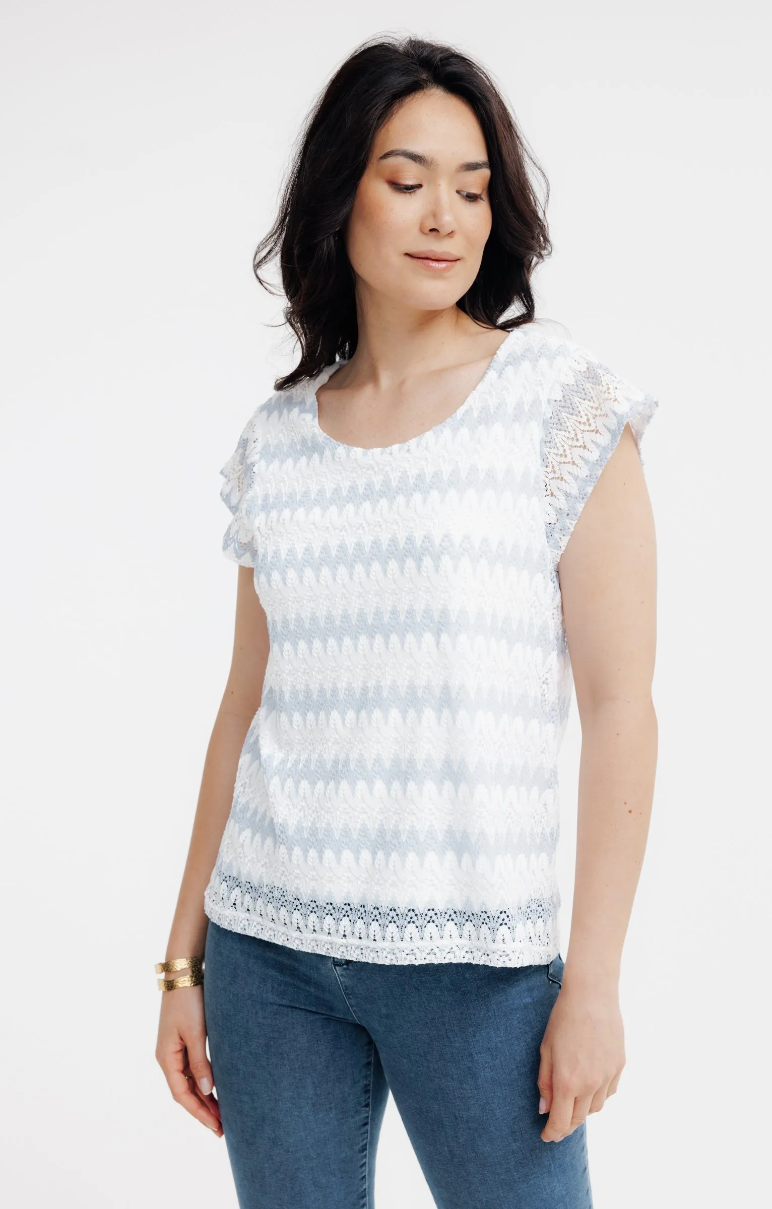 Tee-shirt été dentelle - 19,77 €