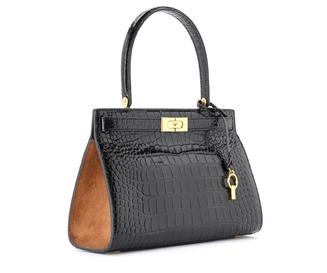 Tory Burch Petit sac Lee Radziwill en cuir noir avec impression de noix de coco
