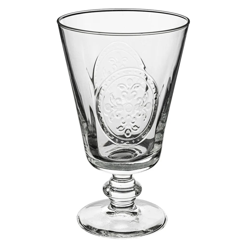 Verre à pied CARMELA en verre et à motif 35cl 