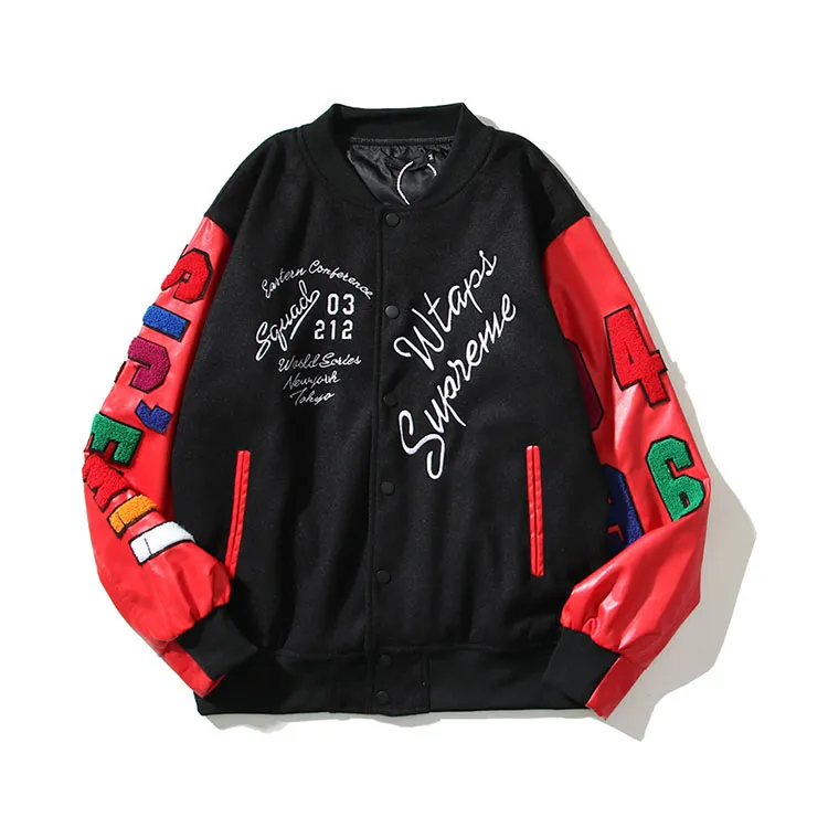 Veste Style Universitaire Rouge