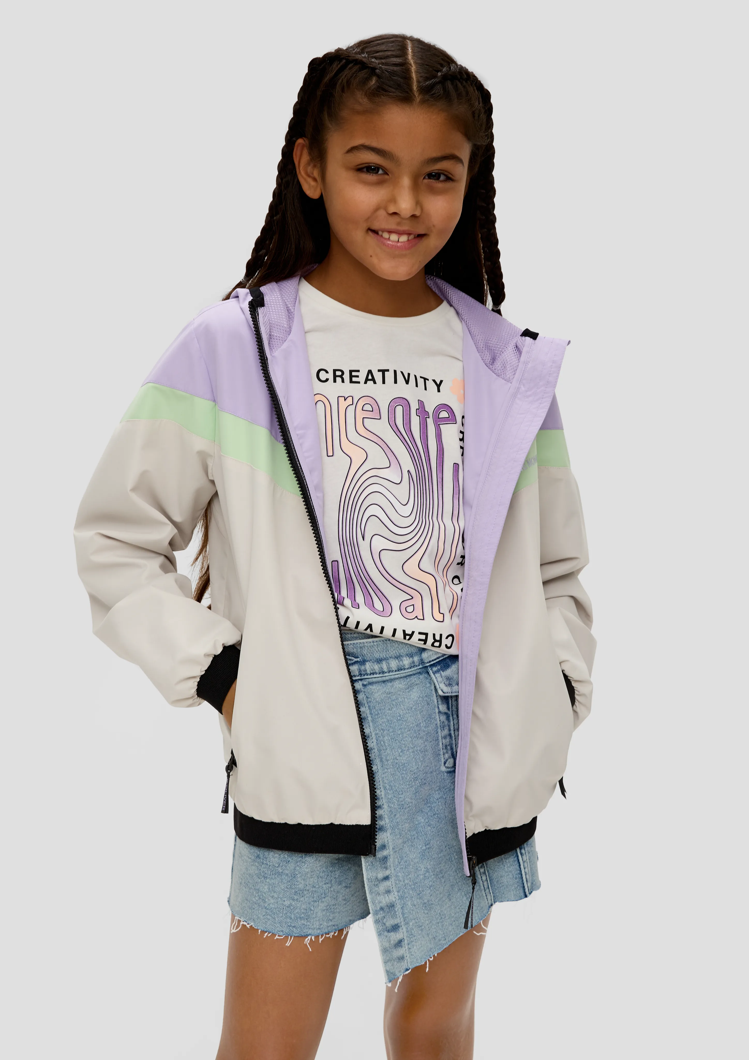 Veste à détails contrastants