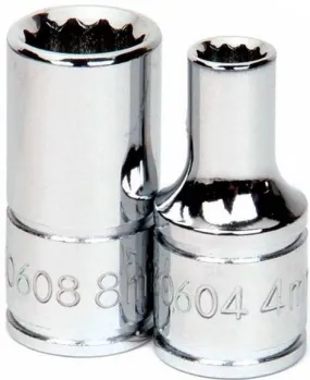 Williams 30608 Douille 8mm x 12 pans courte à prise 1/4"